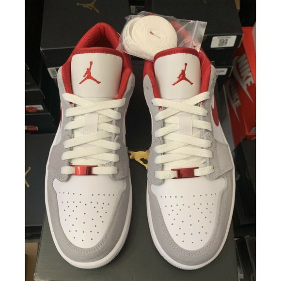 Nike Air Jordan 1 Low Light Smoke Grey Gym Red Retro Shoes DC6991-016 All Sizes - Picture 3 of 5